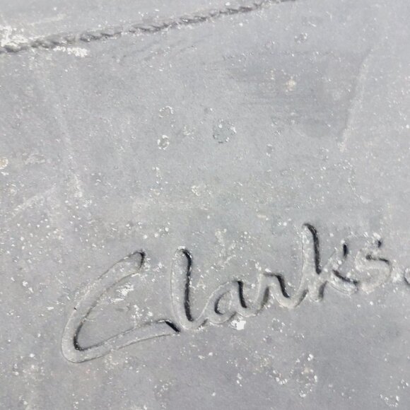 Clarks Black Polished Leather Fur Lined Boots H 704 - Picture 8 of 11